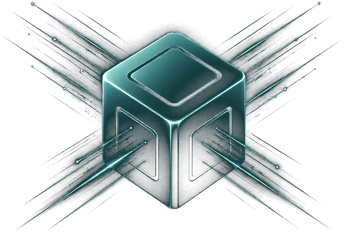 Axiora Glowing Cyan Cube